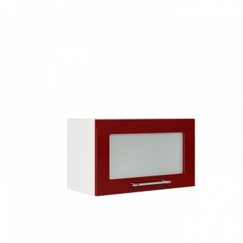 Бруклин ШВГС 600 Шкаф верхний горизонтальный со стеклом (Бетон белый/корпус Белый) в Дубровино - dubrovino.mebel54.com | фото