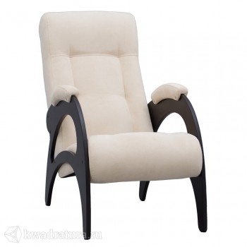 Кресло для отдыха Неаполь Модель 9 без лозы (Венге-эмаль/Ткань Ваниль Verona Vanilla) в Дубровино - dubrovino.mebel54.com | фото