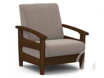 Кресло для отдыха Омега (орех лак/CATANIA COCOA) в Дубровино - dubrovino.mebel54.com | фото