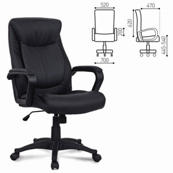 Кресло офисное BRABIX Enter EX-511 (черный) в Дубровино - dubrovino.mebel54.com | фото