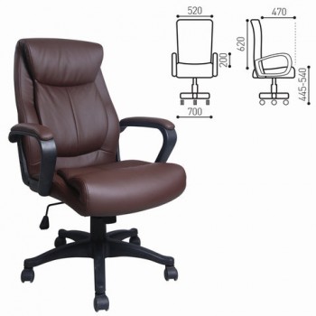 Кресло офисное BRABIX Enter EX-511 (коричневый) в Дубровино - dubrovino.mebel54.com | фото
