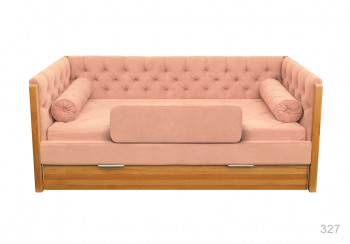 Кровать 180 серии Леди + ящик 15 Бледно-розовый (мягкий бортик/подушка валик) в Дубровино - dubrovino.mebel54.com | фото