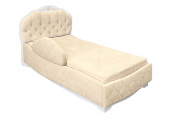 Кровать 190 Гармония Lux 02 Бежевый (мягкий бортик) в Дубровино - dubrovino.mebel54.com | фото