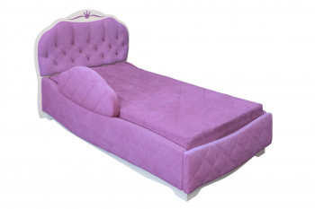 Кровать 190 Гармония Lux 67 Светло-фиолетовый (мягкий бортик) в Дубровино - dubrovino.mebel54.com | фото