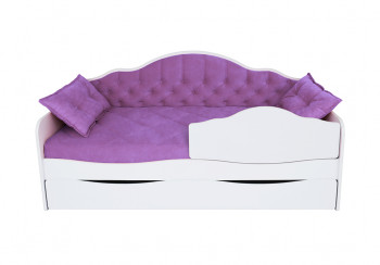 Кровать 190 серии Иллюзия Лайт 1 ящик 32 Фиолетовый (подушки) в Дубровино - dubrovino.mebel54.com | фото
