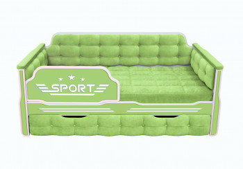 Кровать 190 серии Спорт 1 ящик 81 Фисташка (мягкие боковые накладки) в Дубровино - dubrovino.mebel54.com | фото