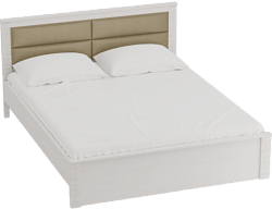 Кровать Элана 1400 с основанием Бодега белая в Дубровино - dubrovino.mebel54.com | фото