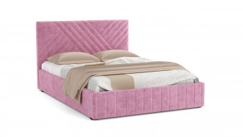Кровать Гамма ш. 1400 (без основания для хранения) (велюр тенерифе розовый) в Дубровино - dubrovino.mebel54.com | фото