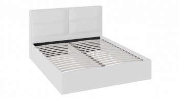 Кровать «Глосс» с мягкой обивкой тип 1 (1600) (Белая) в Дубровино - dubrovino.mebel54.com | фото