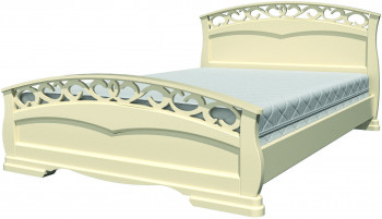 Кровать Грация-1 из массива сосны 900*2000 Слоновая кость в Дубровино - dubrovino.mebel54.com | фото