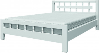 Кровать Натали-5 из массива сосны 1600*2000 Белый античный в Дубровино - dubrovino.mebel54.com | фото