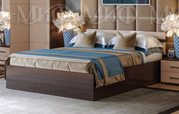 Кровать Нэнси 1,4м (Венге/капучино глянец) в Дубровино - dubrovino.mebel54.com | фото