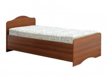 Кровать одинарная 900-1 без матраса (круглые спинки) Орех Таволато в Дубровино - dubrovino.mebel54.com | фото