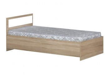 Кровать одинарная 900-2 без матраса (прямые спинки) Дуб Сонома в Дубровино - dubrovino.mebel54.com | фото
