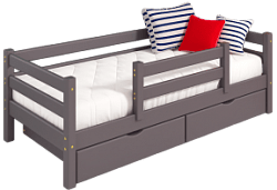 Кровать Соня вариант 4 с защитой по центру Лаванда в Дубровино - dubrovino.mebel54.com | фото