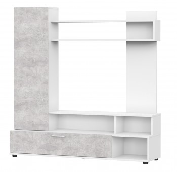 Мебель для гостиной "МГС 9" Белый / Цемент светлый в Дубровино - dubrovino.mebel54.com | фото