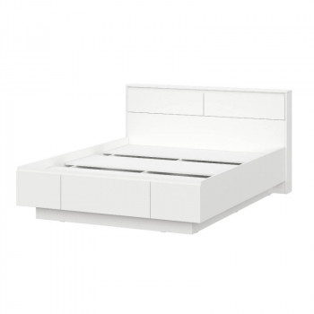 Модульная система "Одри" Кровать двойная (1,6х2,0) серия 3 Белый в Дубровино - dubrovino.mebel54.com | фото