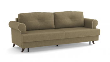 Оливер / диван - кровать 3-х местн. (еврокнижка) (велюр велутто коричневый 23 в Дубровино - dubrovino.mebel54.com | фото