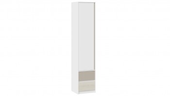 Шкаф для белья комбинированный «Сканди» Дуб Гарден/Белый/Глиняный серый в Дубровино - dubrovino.mebel54.com | фото