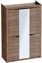 Шкаф трехдверный Соренто Дуб стирлинг/Кофе структурный матовый в Дубровино - dubrovino.mebel54.com | фото