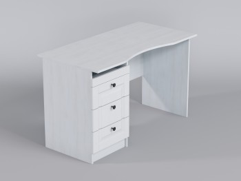 Стол (столешница с выемкой) Классика (Белый/корпус Выбеленное дерево) в Дубровино - dubrovino.mebel54.com | фото