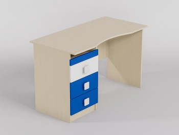 Стол (столешница с выемкой) Скай люкс (Синий/Белый/корпус Клен) в Дубровино - dubrovino.mebel54.com | фото