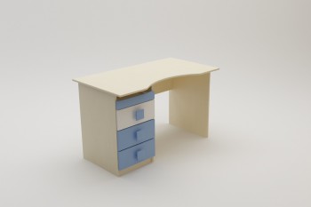 Стол (столешница с выемкой) Скай (Синий/Белый/корпус Клен) в Дубровино - dubrovino.mebel54.com | фото